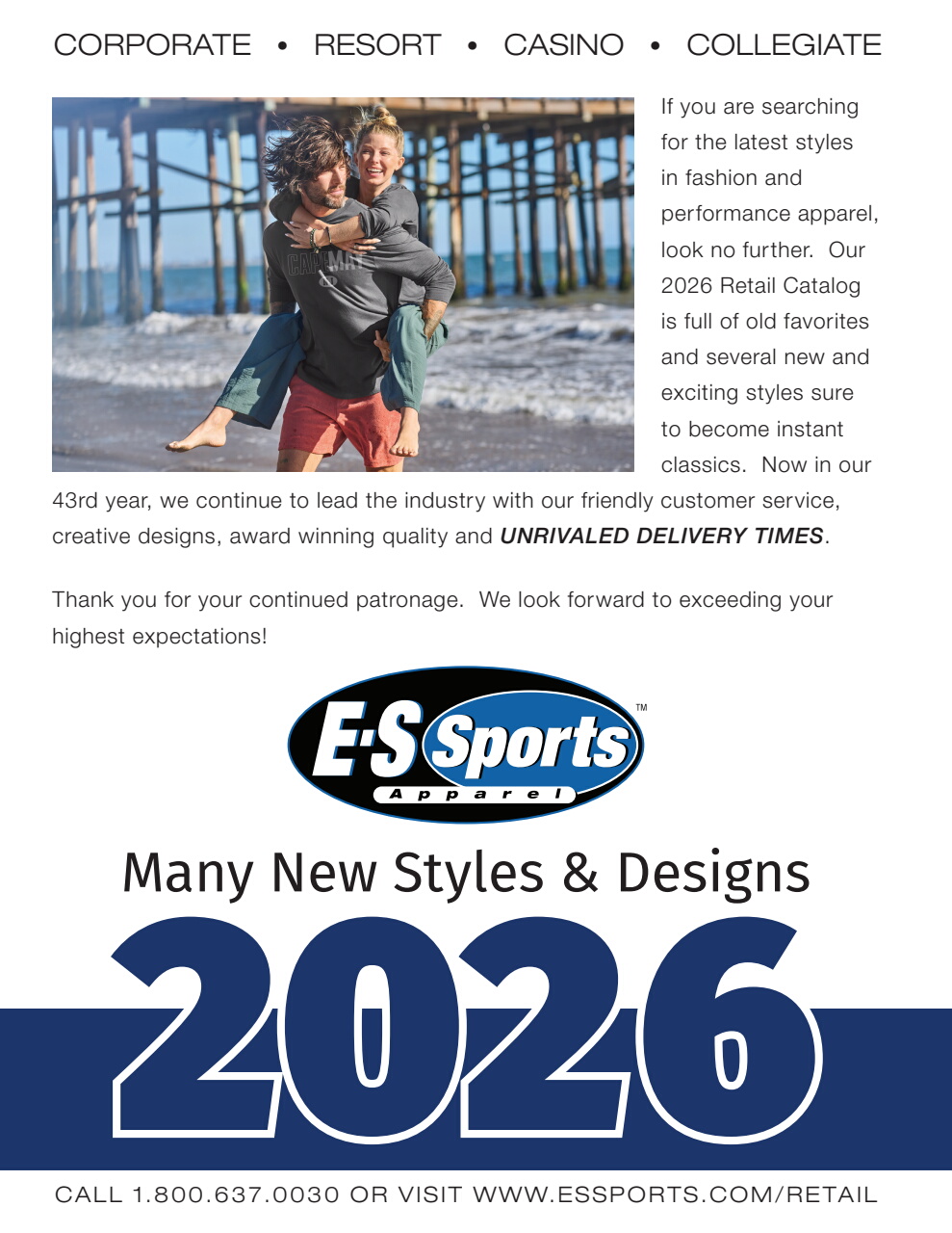 THE SPORTS あえてスポーツシティ宣言のカタログ誌 E-S Sports 2026 Retail Catalog